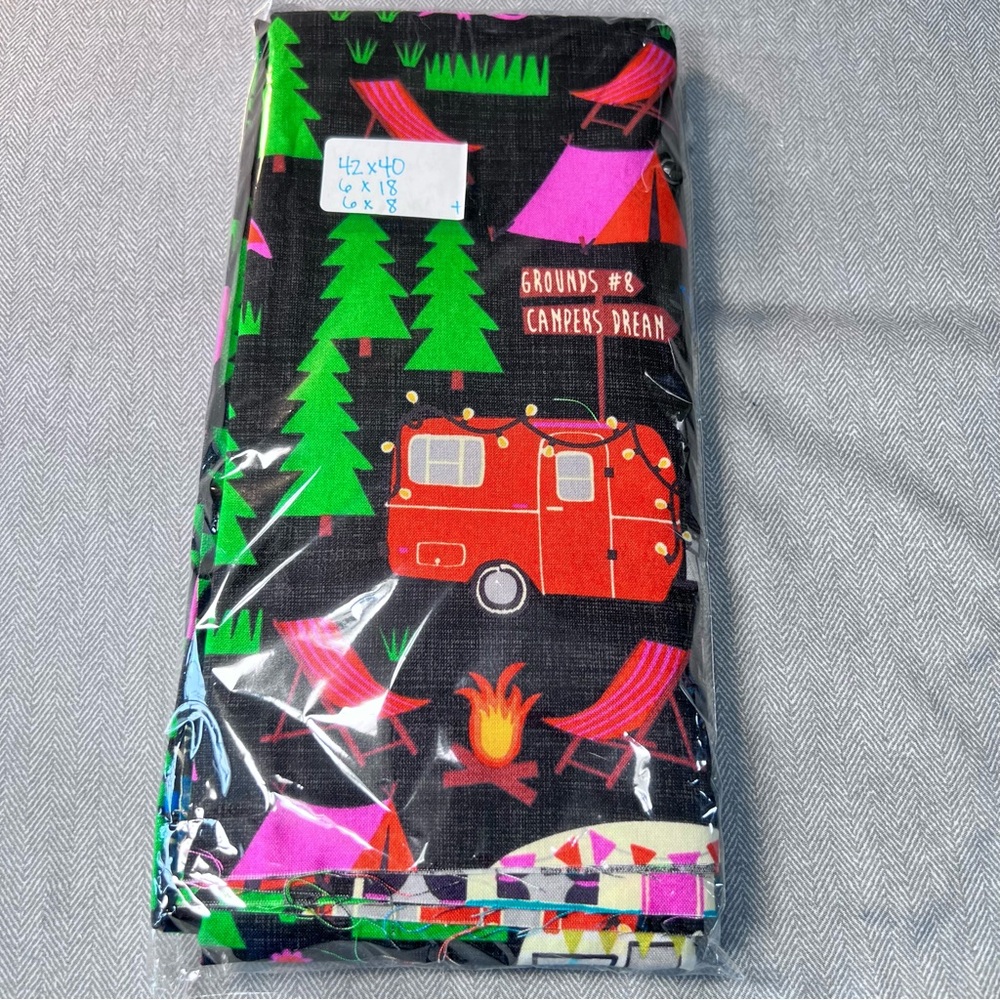 Retro Vintage RV Camper Cotton Fabric